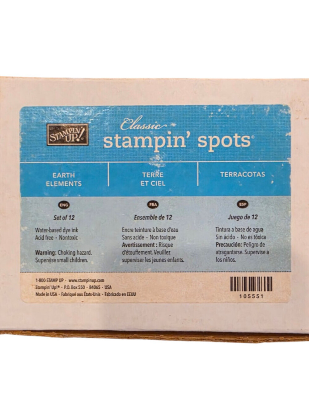 Stampin Up! Set of 12 CRAFT Earth Elements STAMPIN SPOTS Ink Pads ~ RETIRED